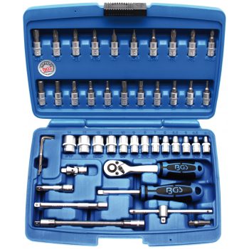   BGS technic 46 részes dugókulcs készlet, DIN, 1/4" (BGS 2145)