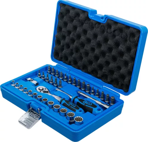 BGS technic 39 részes "Gear Lock" dugókulcs készlet 1/4" (BGS 2151)