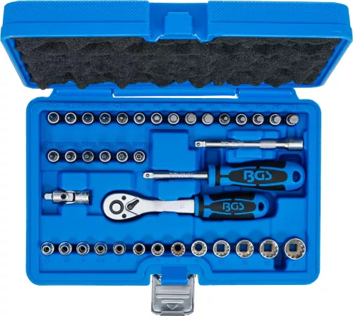 BGS technic 39 részes "Gear Lock" dugókulcs készlet 1/4" (BGS 2151)