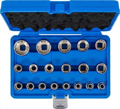 BGS technic 19 részes "Gear Lock" dugókulcs készlet 1/2" (BGS 2152)