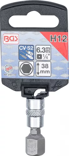 BGS technic 1/4" Imbusz bitfej, 12 mm (BGS 2161-12)