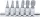 BGS technic 6 részes Spline bitfej készlet, 1/4", M4-M12 (BGS 2162)