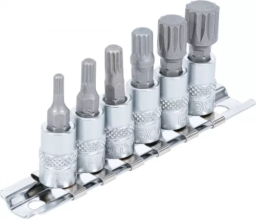 BGS technic 6 részes Spline bitfej készlet, 1/4", M4-M12 (BGS 2162)