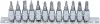 BGS technic 12 részes bitfej készlet, 1/4", PZ, PH, lapos fejek (BGS 2163)