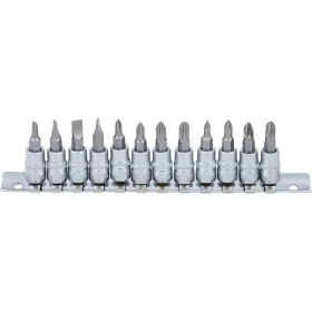   BGS technic 12 részes bitfej készlet, 1/4", PZ, PH, lapos fejek (BGS 2163)