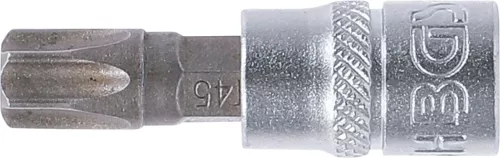 BGS technic 1/4" biztonsági Torx (fúrt) bitfej, T45 (BGS 2165-T45)