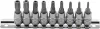 BGS technic 9 részes biztonsági Torx (fúrt) bitfej készlet, 1/4", T10-T50-ig (BGS 2165)