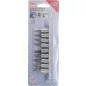   BGS technic 9 részes biztonsági Torx (fúrt) bitfej készlet, 1/4", T10-T50-ig (BGS 2165)