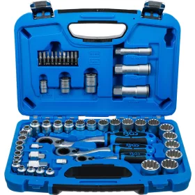   BGS technic Átmenő racsnis dugókulcs készlet Gear Lock, 4,5–25 mm, 52 részes (BGS 2181)