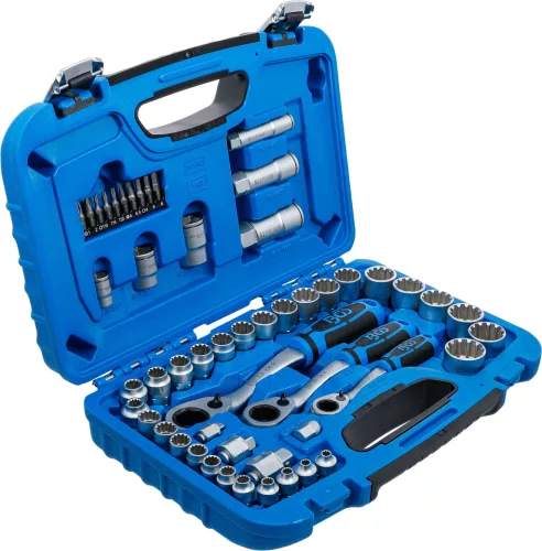 BGS technic Átmenő racsnis dugókulcs készlet Gear Lock, 4,5–25 mm, 52 részes (BGS 2181)