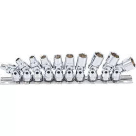   BGS technic 10 részes "Dr. Joint" kardáncsuklós dugókulcs fej készlet, Pro Torque®, 1/4",5 - 13 mm (BGS 220)