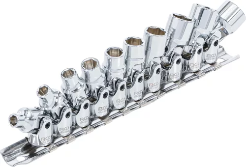 BGS technic Dugókulcsfej készlet csuklós fejekkel, 1/4”, 5–13 mm, 10 részes (BGS 220)