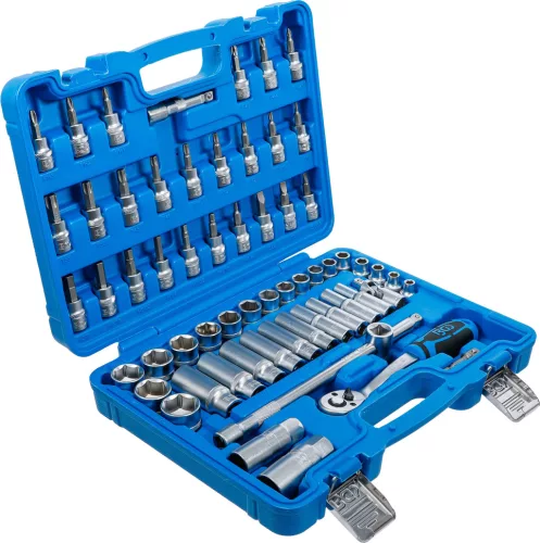 BGS technic Dugókulcs készlet colos méretekkel, 3/8”, 1/4”–15/16”, 61 részes (BGS 2215)