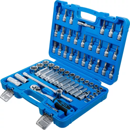 BGS technic Dugókulcs készlet colos méretekkel, 3/8”, 1/4”–15/16”, 61 részes (BGS 2215)