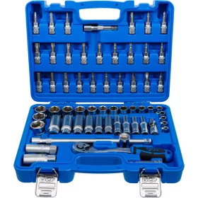   BGS technic Dugókulcs készlet hatszög fejekkel, 3/8”, 6–24 mm, 61 részes, 72 fogú racsnival (BGS 2218)
