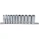 BGS technic Dugókulcsfej készlet hosszú hatszög fejekkel, 3/8”, 8–19 mm, 11 részes (BGS 2222)