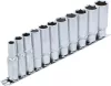 BGS technic Dugókulcsfej készlet hosszú hatszög fejekkel, 3/8”, 8–19 mm, 11 részes (BGS 2222)