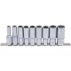 BGS technic Dugókulcsfej készlet hosszú Pro Torque hatszög fejekkel, 1/2”, 10–24 mm, 9 részes (BGS 2223)
