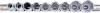 BGS technic Dugókulcsfej készlet hosszú Pro Torque hatszög fejekkel, 1/2”, 10–24 mm, 9 részes (BGS 2223)