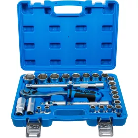   BGS technic Dugókulcs készlet Pro Torque hatszög profillal, 1/2”, 8–32 mm, 27 részes (BGS 2224)