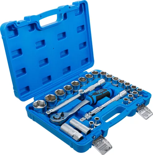 BGS technic Dugókulcs készlet Pro Torque hatszög profillal, 1/2”, 8–32 mm, 27 részes (BGS 2224)