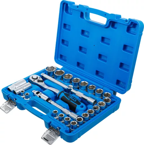 BGS technic Dugókulcs készlet Pro Torque hatszög profillal, 1/2”, 8–32 mm, 27 részes (BGS 2224)