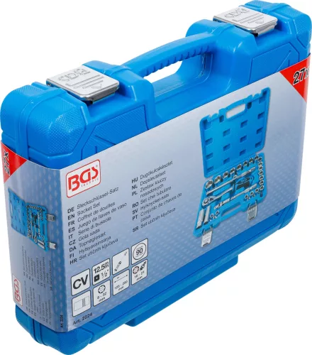 BGS technic Dugókulcs készlet Pro Torque hatszög profillal, 1/2”, 8–32 mm, 27 részes (BGS 2224)