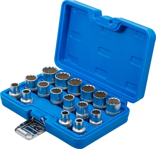 BGS technic Dugókulcsfej készlet tizenkétlapú fejekkel, 1/2”, 8–24 mm, 16 részes (BGS 2226)
