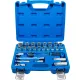 BGS technic Dugókulcs készlet Super Lock profillal, 3/8”, 6–24 mm, 26 részes, 90 fogú racsnival (BGS 2227)