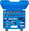 BGS technic Dugókulcs készlet Super Lock profillal, 3/8”, 6–24 mm, 26 részes, 90 fogú racsnival (BGS 2227)