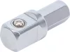 BGS technic Adapter dugókulcshoz, 3/8" négyszög - 5/16" hatszög, 30 mm hosszú (BGS 2229-1)