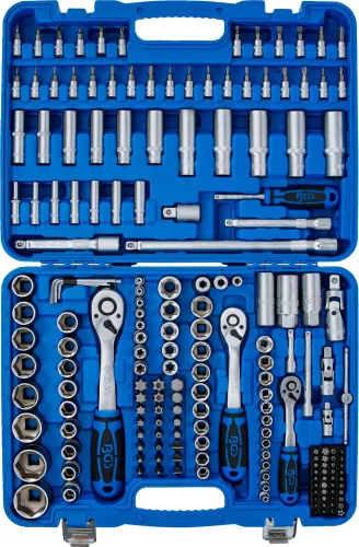 BGS technic Dugókulcs- és bitkészlet 1/4”, 3/8” és 1/2” meghajtással, 192 részes, CrV acél (BGS 2243)