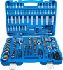 BGS technic Dugókulcs készlet colos hatszög fejekkel, 1/4”–3/8”–1/2”, 192 részes, króm-vanádium acél (BGS 2245)