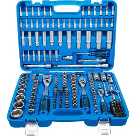   BGS technic Dugókulcs készlet colos hatszög fejekkel, 1/4”–3/8”–1/2”, 192 részes, króm-vanádium acél (BGS 2245)