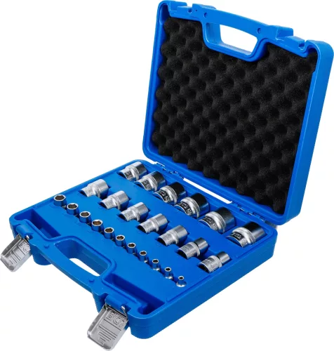 BGS technic Dugókulcsfej készlet colos hatszög fejekkel, 1/4”–1/2”, 5/32”–1-1/4”, 24 részes (BGS 2246)