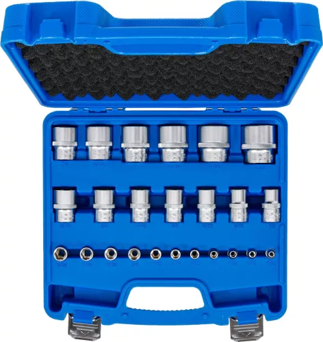 BGS technic Dugókulcsfej készlet colos hatszög fejekkel, 1/4”–1/2”, 5/32”–1-1/4”, 24 részes (BGS 2246)