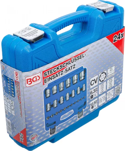 BGS technic 24 részes dugófej készlet, colos méretezés (BGS 2246)