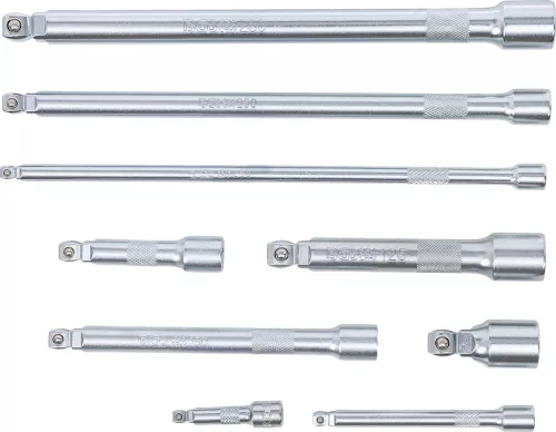 BGS technic Billenő dugókulcs-hosszabbító készlet 1/4”–3/8”–1/2”, 50–250 mm, 9 részes (BGS 2253)