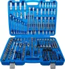 BGS technic Dugókulcs készlet hatszög profillal, 1/4”–3/8”–1/2”, 214 részes, króm-vanádium acél (BGS 2259)