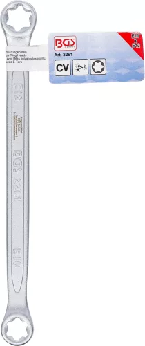 BGS technic E-profilú csillagkulcs E10xE12, egyenes kivitel (BGS 2261)