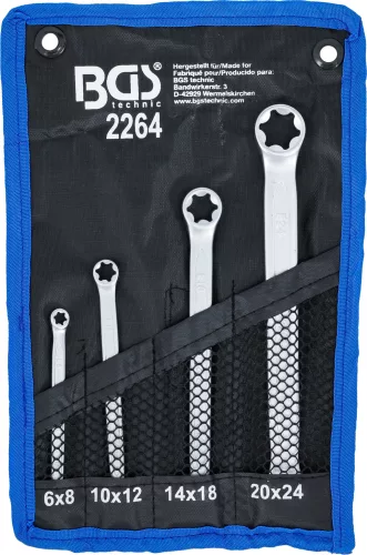 BGS technic 4 részes E-profilú csillagkulcs készlet E6xE8-E20xE24 (BGS 2264)