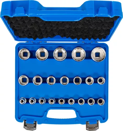 BGS technic Dugókulcsfej készlet tizenkétlapú profillal, 1/2”, 8–36 mm, 21 részes (BGS 2267)