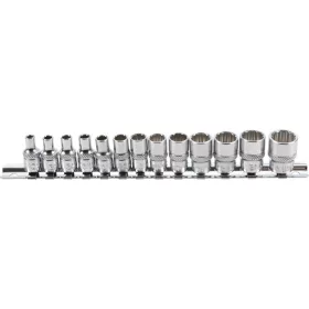   BGS technic Dugókulcs készlet 13 db-os, 12 ponton fogó, 1/4"-os, 4 - 14 mm (BGS 2269)