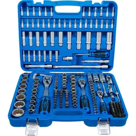   BGS technic Dugókulcs készlet tizenkétlapú profillal, 1/4”–3/8”–1/2”, 192 részes, króm-vanádium acél (BGS 2286)