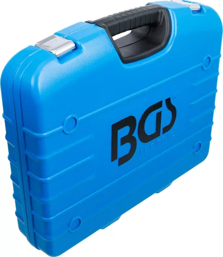 BGS technic Dugókulcs készlet „Gear Lock” profillal, 1/4”–3/8”–1/2”, 218 részes, króm-vanádium acél (BGS 2290)