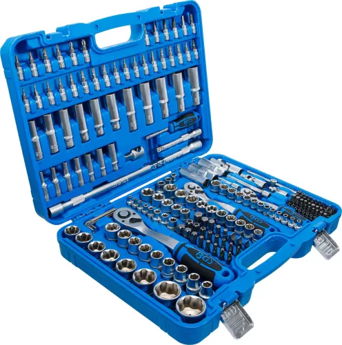 BGS technic Dugókulcs- és bitkészlet Super Lock profillal, 1/4”, 3/8” és 1/2”, 192 részes, CrV acél (BGS 2292)