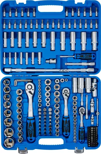 BGS technic Dugókulcs- és bitkészlet Super Lock profillal, 1/4”, 3/8” és 1/2”, 192 részes, CrV acél (BGS 2292)