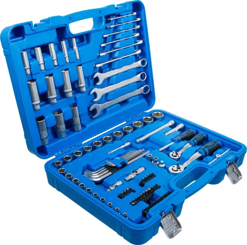BGS technic Dugókulcs készlet colos méretekkel, Pro Torque hatszög profillal, 1/4”–3/8”, 92 részes (BGS 2299)