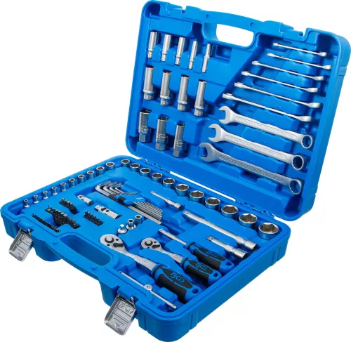 BGS technic Dugókulcs készlet colos méretekkel, Pro Torque hatszög profillal, 1/4”–3/8”, 92 részes (BGS 2299)