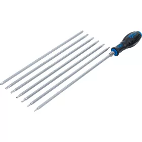   BGS technic 8 részes csavarhúzó készlet Torx és biztonsági Torx csavarokhoz (cserélhető fejekkel) (BGS 2325)